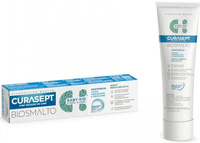 Curasept biosmalto dentifricio baby kid menta 50 ml
