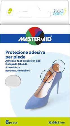 Master-aid foot care protezione gel adesiva 6 pezzi