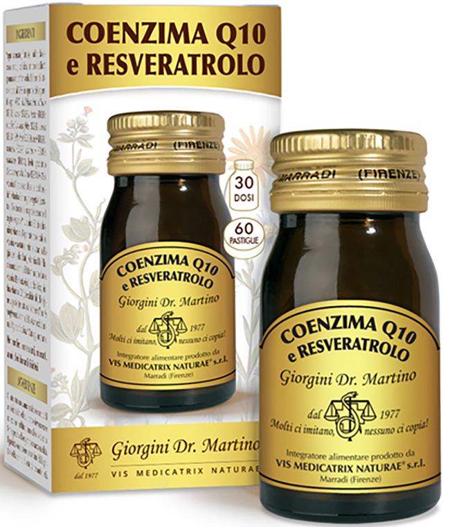 Coenzima q10+resveratrolo 60 pastiglie da 500 mg