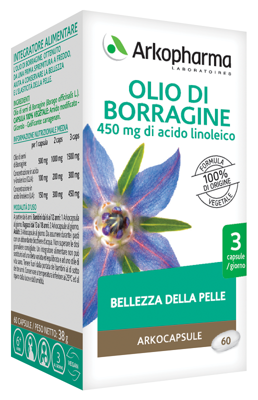 Arkocps olio borragine bio 60 capsule