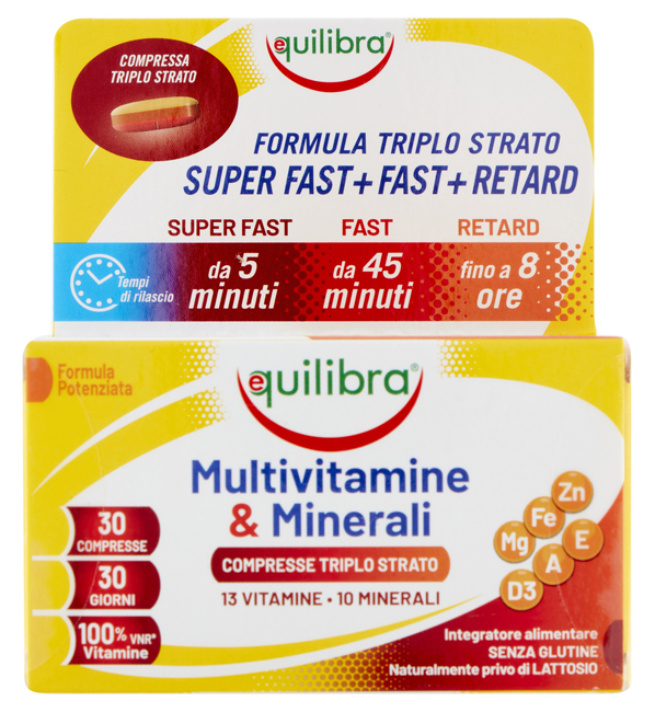 Equilibra Multivitamine & Minerali Integratore di Vitamine e Minerali 30 Compresse