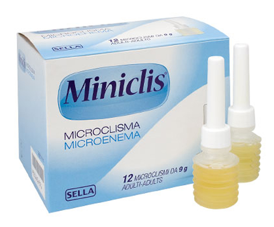 Sella Miniclis Adulti 12 Microclismi per Stitichezza 9g
