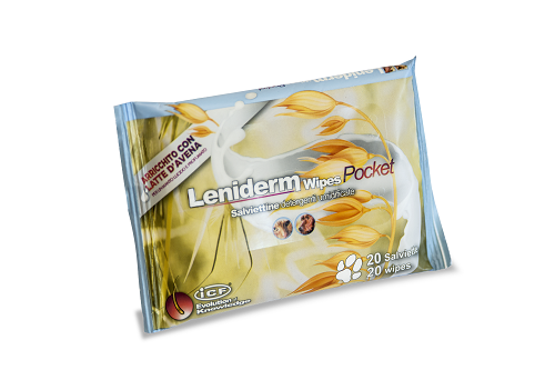 Leniderm wipes pocket 20 pezzi display