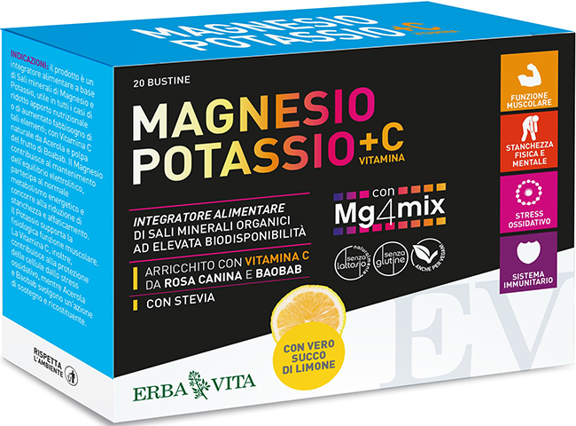 Magnesio e potassio +vit c limone 20 bustine