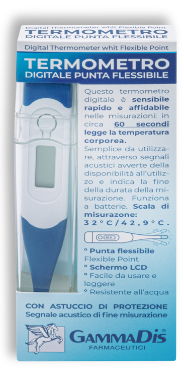 Termometro digitale punta flessibile con custodia protettiva