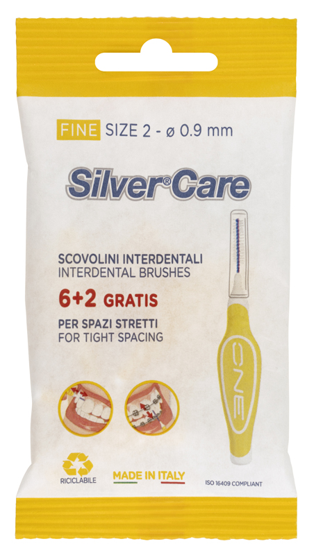 Silvercare scovolino interdentale one 8 fine size 2