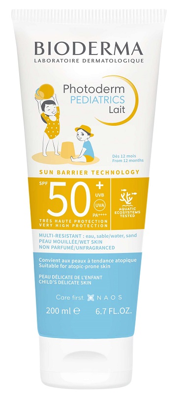 Photoderm Pediatrics Lait SPF50+ Protezione Solare Bimbi Viso e Corpo 200 ml