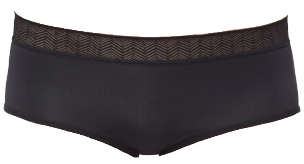 Selenacare slip assorbente ciclo mestruale modello hipster nero l