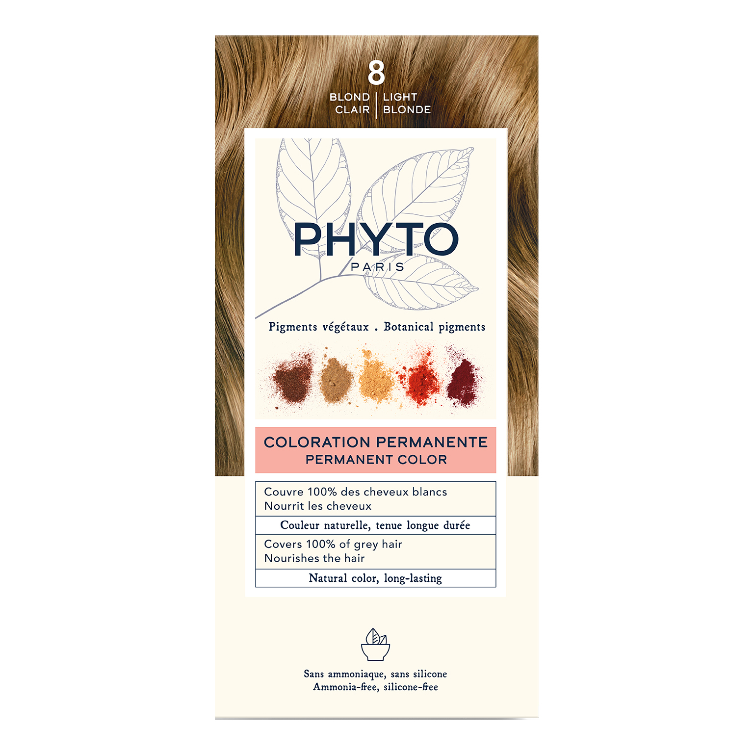 Color kit 8 biondo chiaro 1 latte 50 ml + 1 crema 50 ml + 1 maschera 12 ml