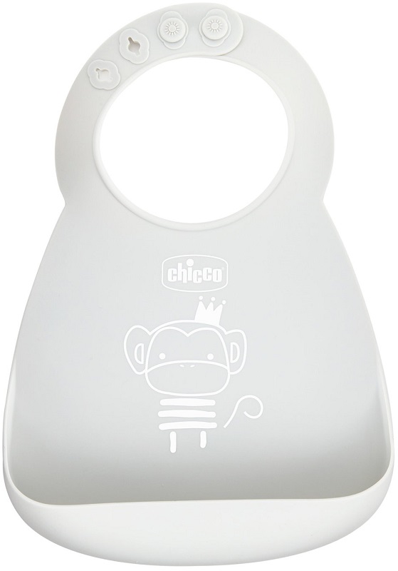 Chicco Bavaglino Easy Roll in Silicone Neutro 6m+