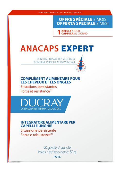 Ducray Anacaps Expert Integratore Per Unghie e Capelli 90 Capsule