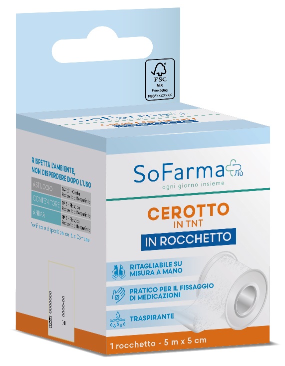 Rocchetto tessuto non tessuto sofarmapiu' m 5x5 cm