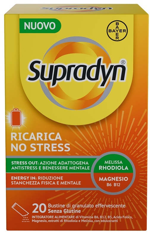 Supradyn Ricarica No Stress Integratore Vitamine e Magnesio 20 Bustine