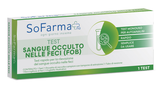 Test autodiagnostico rapido sofarmapiu' per la rilevazione del sangue occulto nelle feci