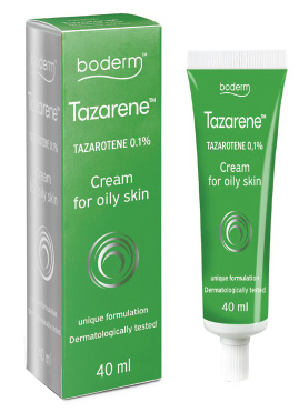 Boderm Tazarene Tazarotene 0.1% Cream Oily Skin 40 ml