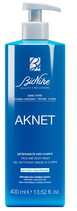 Bionike Aknet Detergente Viso E Corpo Gel Sebo-Riequilibrante 400 ml