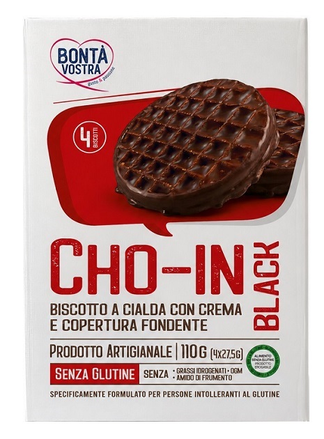 Bonta' vostra cho-in black biscotto a cialda 4 pezzi 27,5 g