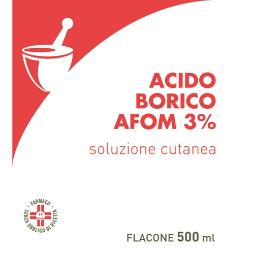 Acido borico afom 3% soluzione cutanea
