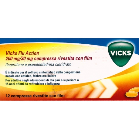 Vicks flu action 200 mg/30 mg compresse rivestite con film