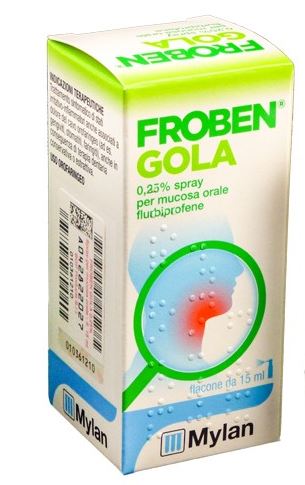 Froben gola spray  mucosa orale