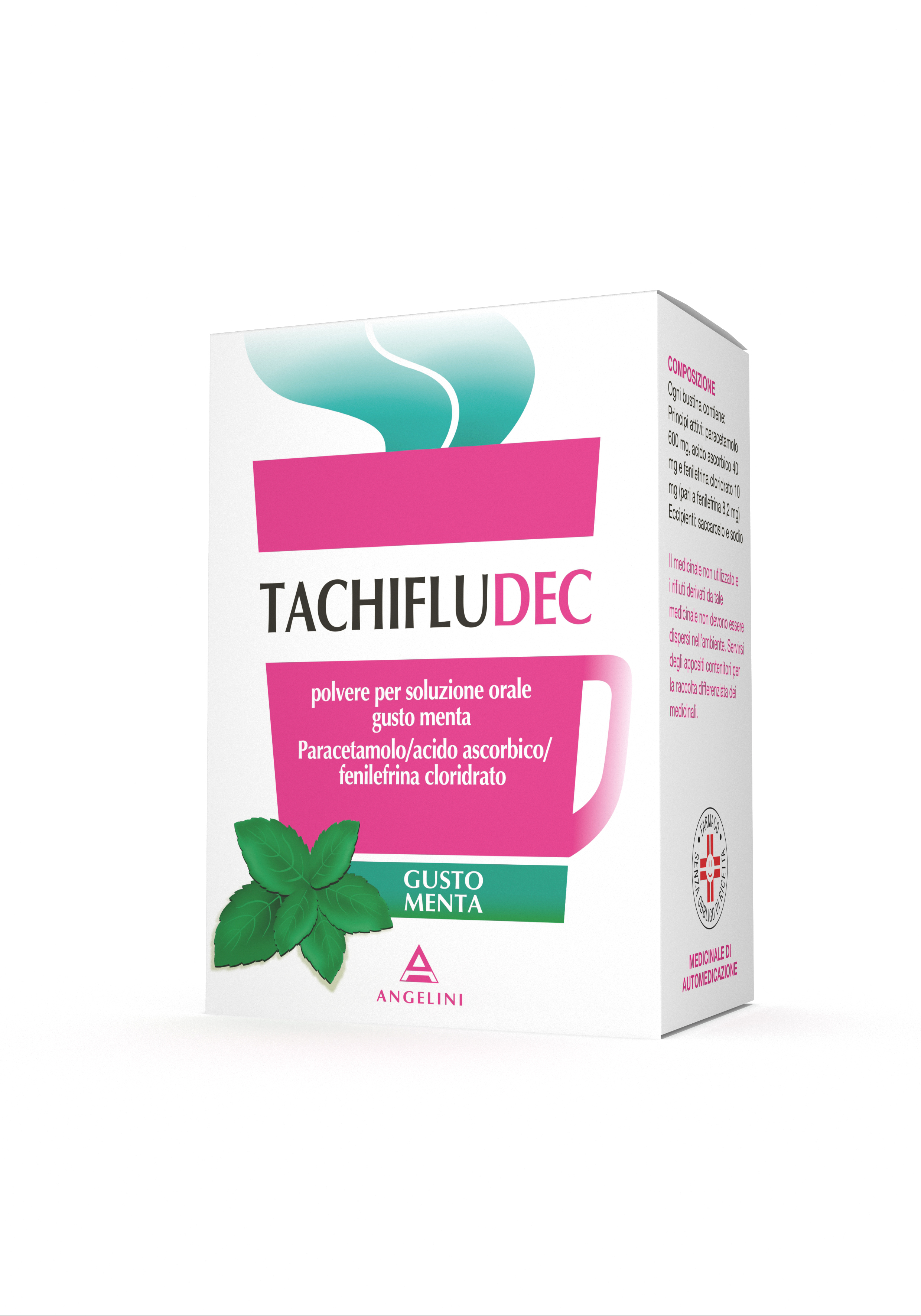 Tachifludec polvere per soluzione orale gusto menta.