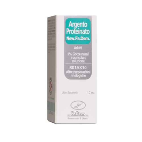 Argento proteinato new.fa.dem. gocce nasali e auricolari, soluzione
