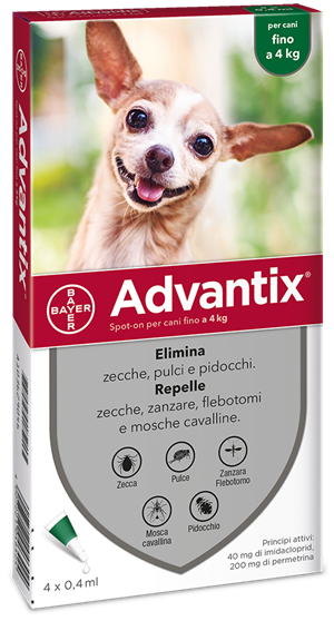 Advantix spot-on 4x0,4ml 0-4kg