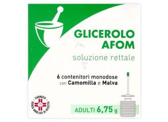 Glicerolo afom soluzione rettale - 6 contenitori monodose con camomilla e malva 