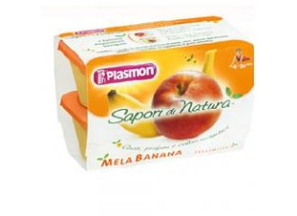 Plasmon sapori di natura omogeneizzato mela e banana 100 g x 4 pezzi