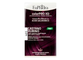 Euphidra colorpro xd 465 cast rubino gel colorante capelli in flacone + attivante + balsamo + guanti