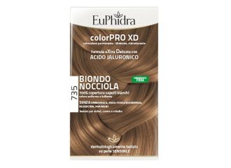 Euphidra colorpro xd 735 biondo nocciola gel colorante capelli in flacone + attivante + balsamo + guanti