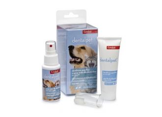 Dentalpet kit dentifricio 50ml+spray orale 50ml+1 ditale