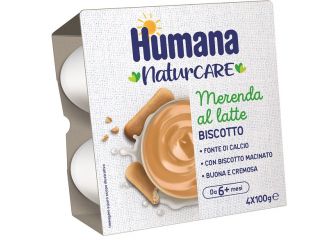 Humana merenda latte biscotto 4 pezzi da 100 g