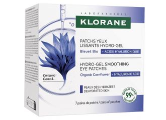 Klorane bleuet patch occhi lev hydro-gel 7 pezzi da 2 patch