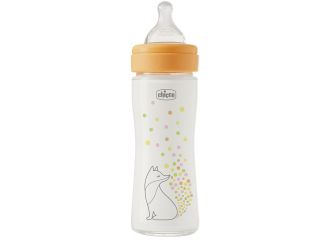 Chicco biberon perfect glass girl silicone da 240 ml
