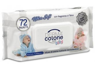 Dermacotone baby salviettine con infuso di crema 72 pezzi