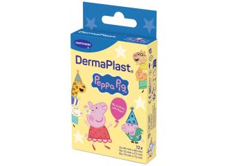 Cerotto piccole ferite dermaplast peppa pig 2 pezzi da 40x60 mm + 4 pezzi da 16x57 mm + 6 pezzi da 19x72 mm