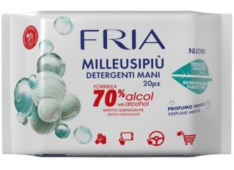 Fria milleusipiu' detergenti mani 70% alcol effetto igienizzante 20 pezzi