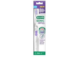 Gum sonic ortho battery toothbrush