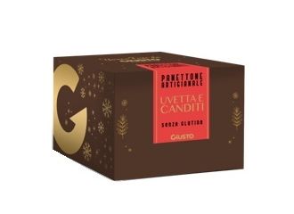 Giusto senza glutine panettone artigianale con uvetta e canditi di arancia 600 g