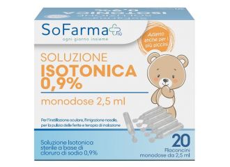 Soluzione salina 0,9% 20 flaconi 2,5 ml sofarmapiu'