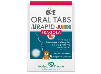 Gse oral tabs rapid junior fragola 12 compresse masticabili