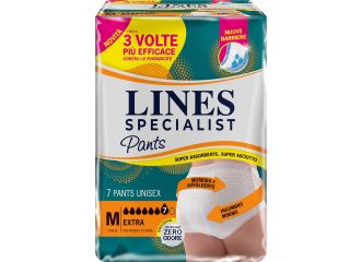Pannolone per incontinenza lines specialist pants extra unisex m 7 pezzi