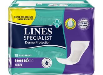 Pannolone per incontinenza lines specialist derma protection sagomato anatomico super 15 pezzi