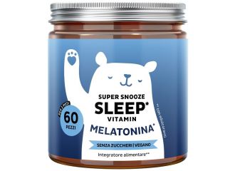 Bears with benefits super snooze sleep vitamin con melatonina 60 caramelle gommose con edulcoranti senza zuccheri
