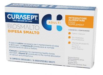 Curasept biosmalto difesa smalto adulti 16 compresse orosolubili