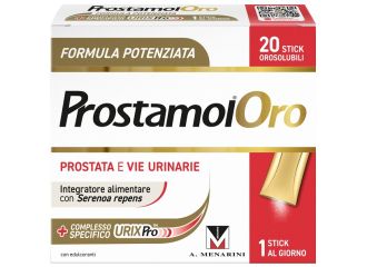 Prostamol oro 20 stick orosolubili da 1,6 g gusto frutti rossi con edulcoranti senza zuccheri senza glutine naturalmente privo di lattosio