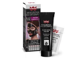 Winter hyaluronic face lift black mask 75 ml + 5 bustine da 3 ml