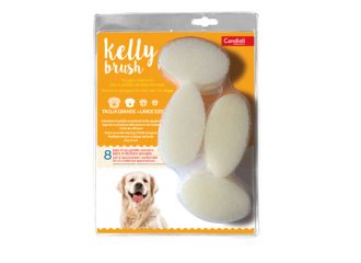Kelly brush spugnetta abrasiva per cani di taglia grande 16 pezzi