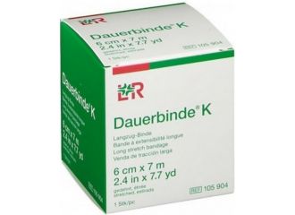 Benda elastica dauerbinde f alta estensibilita' compressione forte 6x700cm con graffette